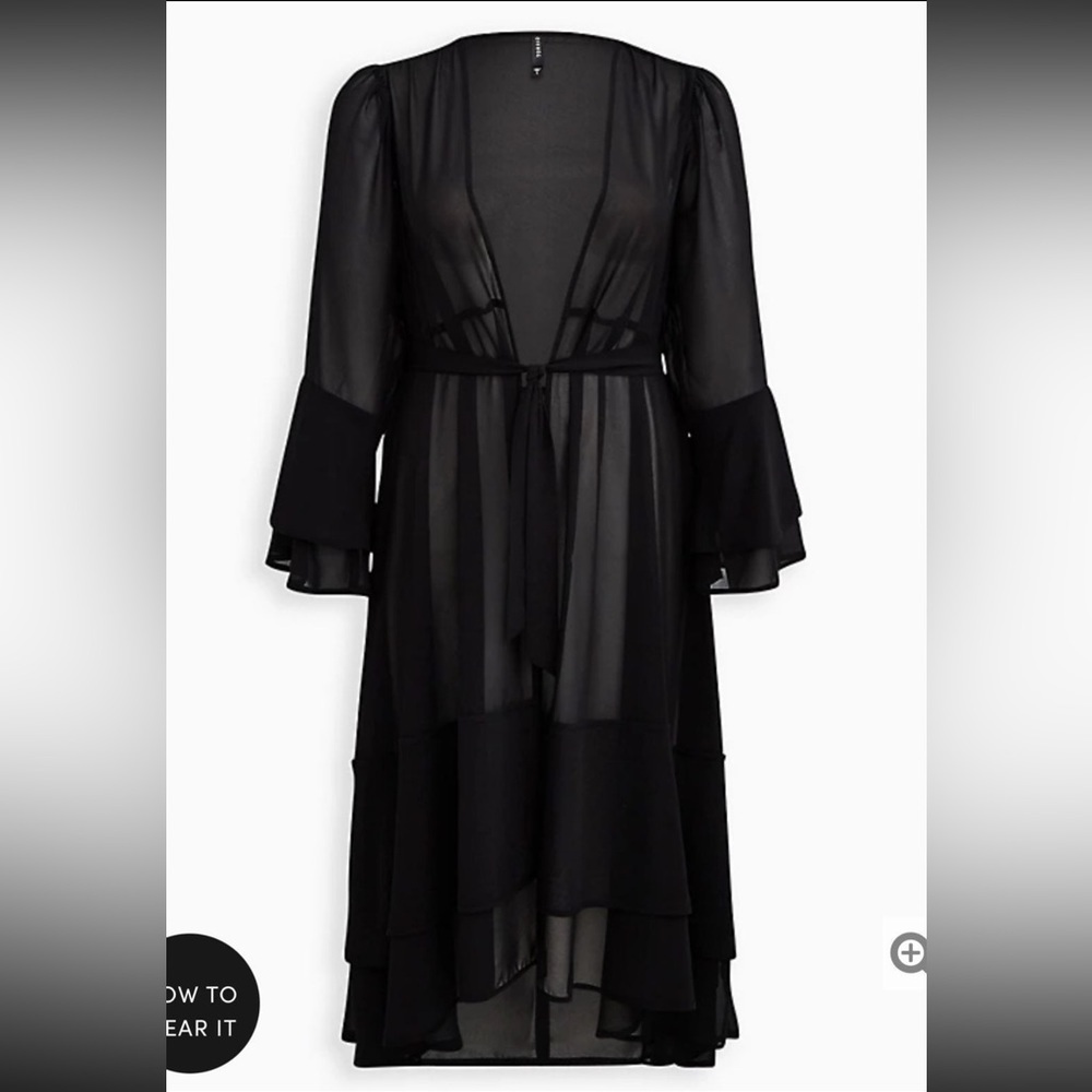 Torrid Ruffle Maxi Swim Kimono - Picture 2 of 3